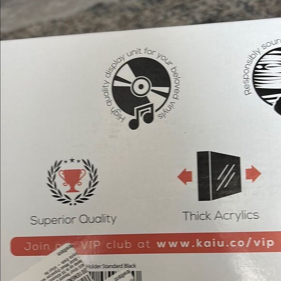 Black Vinyl Record Holder (holds up to 50) - Picture 3 of 4